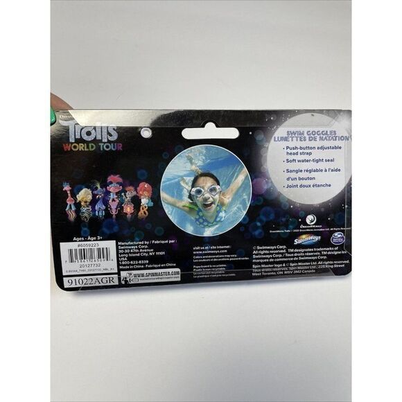 Trolls World Tour Girl's Swim Goggles By Swimways - Picture 2 of 3